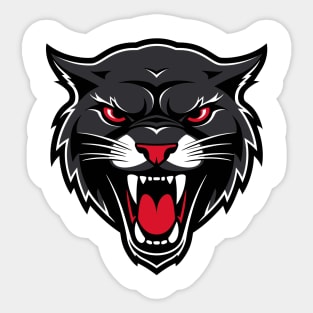 panther, head, angry, mascot, predator, strong, jaguar Sticker